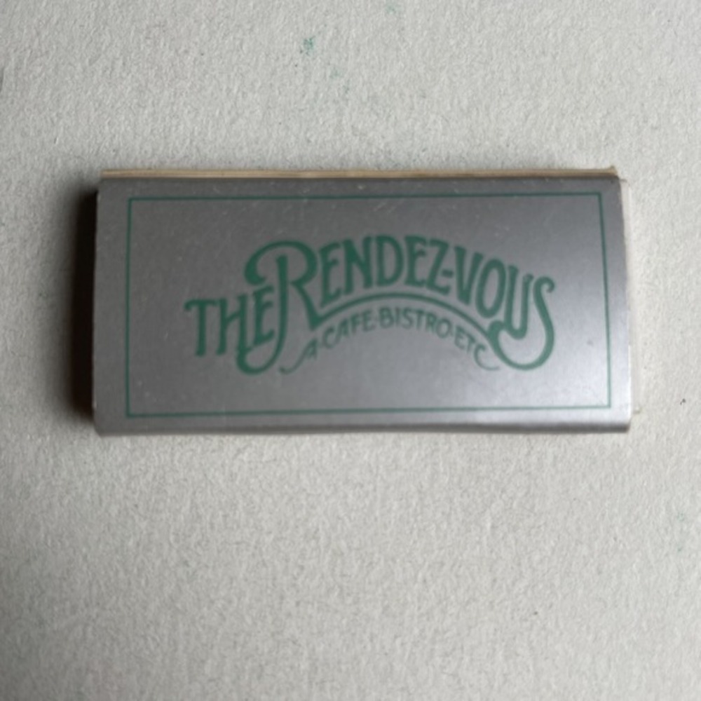 Vintage‎ Matchbook The Rendezvous Café Bistro Retro Restaurant Advertising RARE